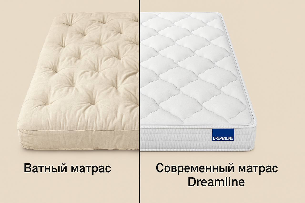Ватные матрасы: плюсы и минусы | Сравнение с матрасами Dreamline